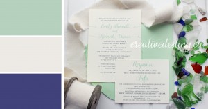 wedding colour inspiration ivory, mint and navy