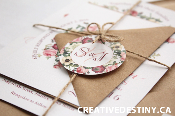 rustic vintage floral wedding inspiration, stationery and cakes, halifax indie social, custom wedding stationery