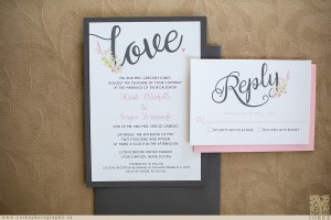a creative destiny wedding invitations pink and grey love romantic whimsical wedding stationery