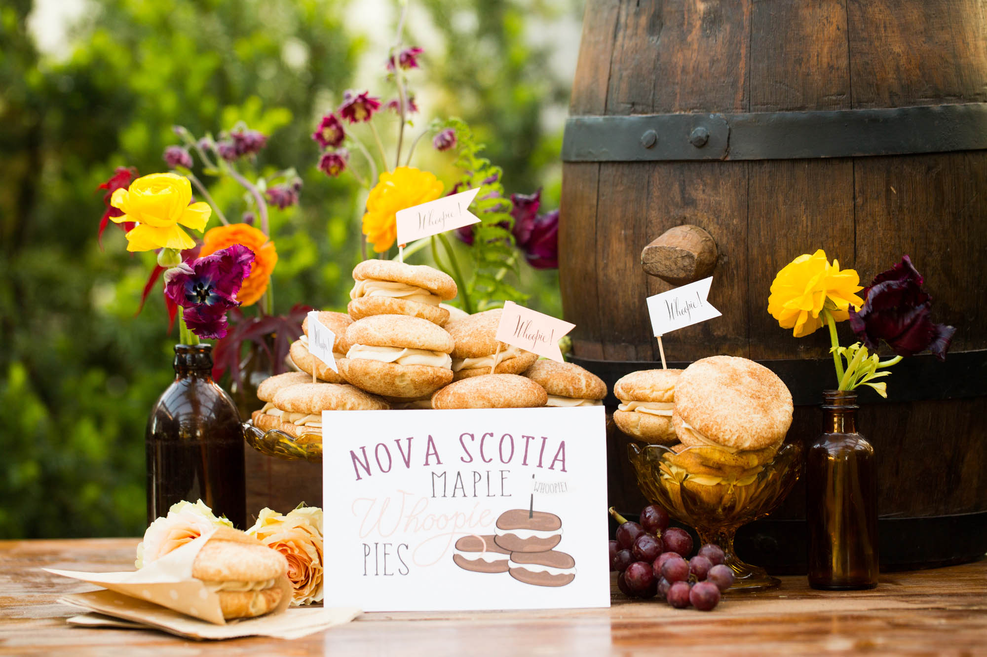 vineyard styled shoot, annapolis valley nova scotia, ns wines, grand pre winery weddings, marsala peach, colorful styled shoot, natural, peach and marsala flowers, wedding inspiration